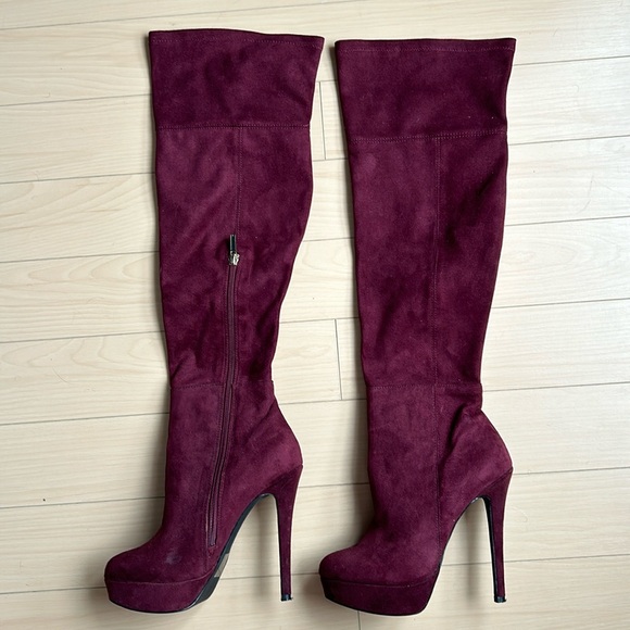 bebe suede knee-high boots - Picture 1 of 3
